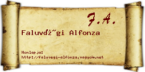 Faluvégi Alfonza névjegykártya